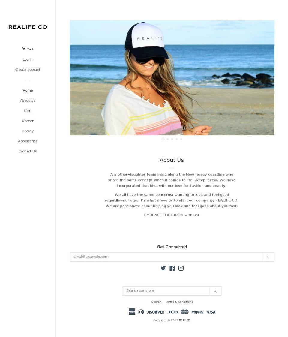 realifeco.com shopify website screenshot
