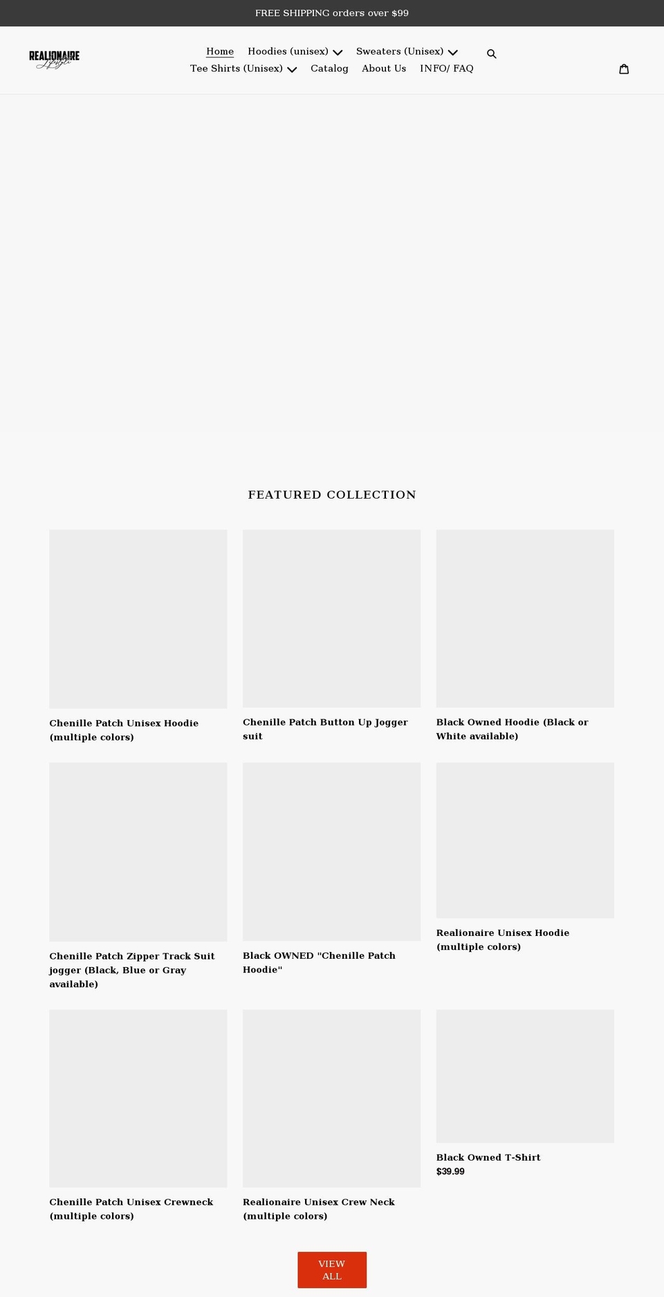 realionairelifestyleapparel.com shopify website screenshot