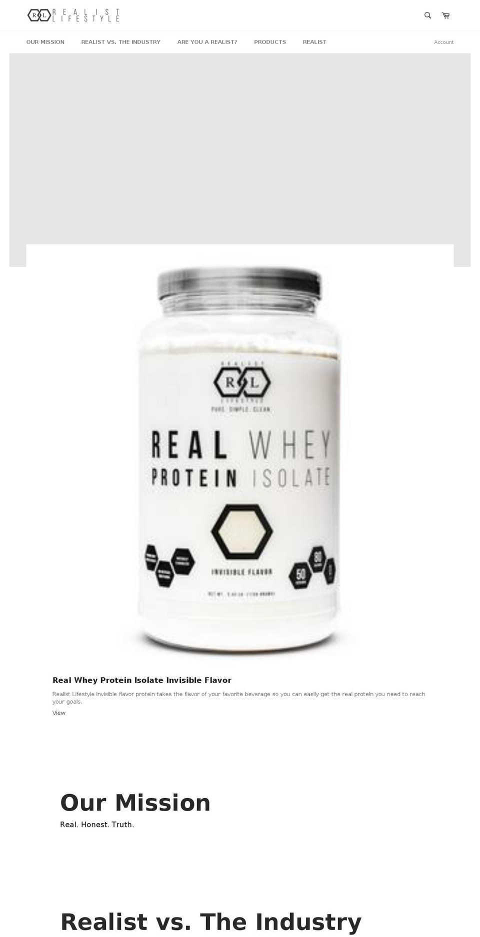 realistlifestyle.com shopify website screenshot