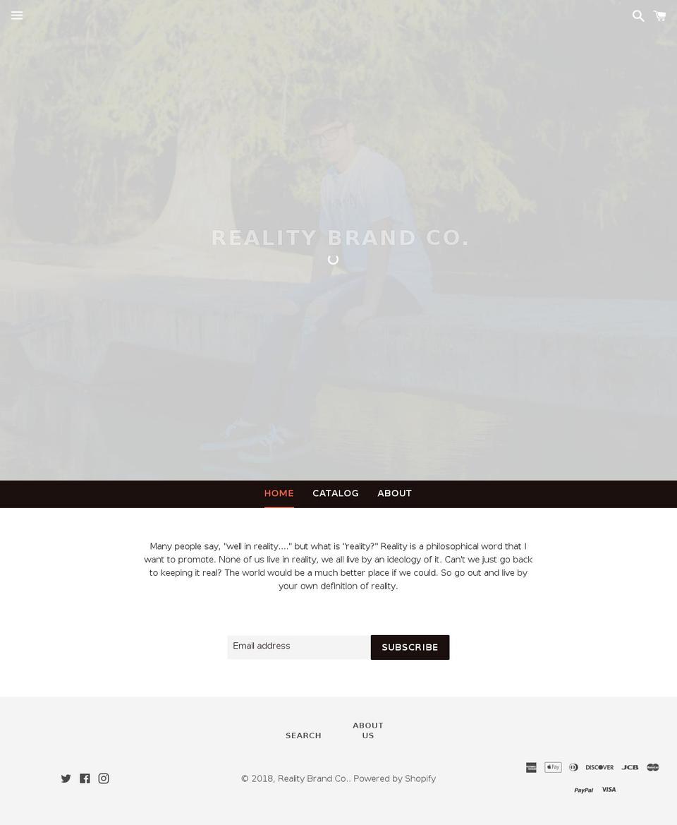 realitybrandco.com — Shopify storefront screenshot