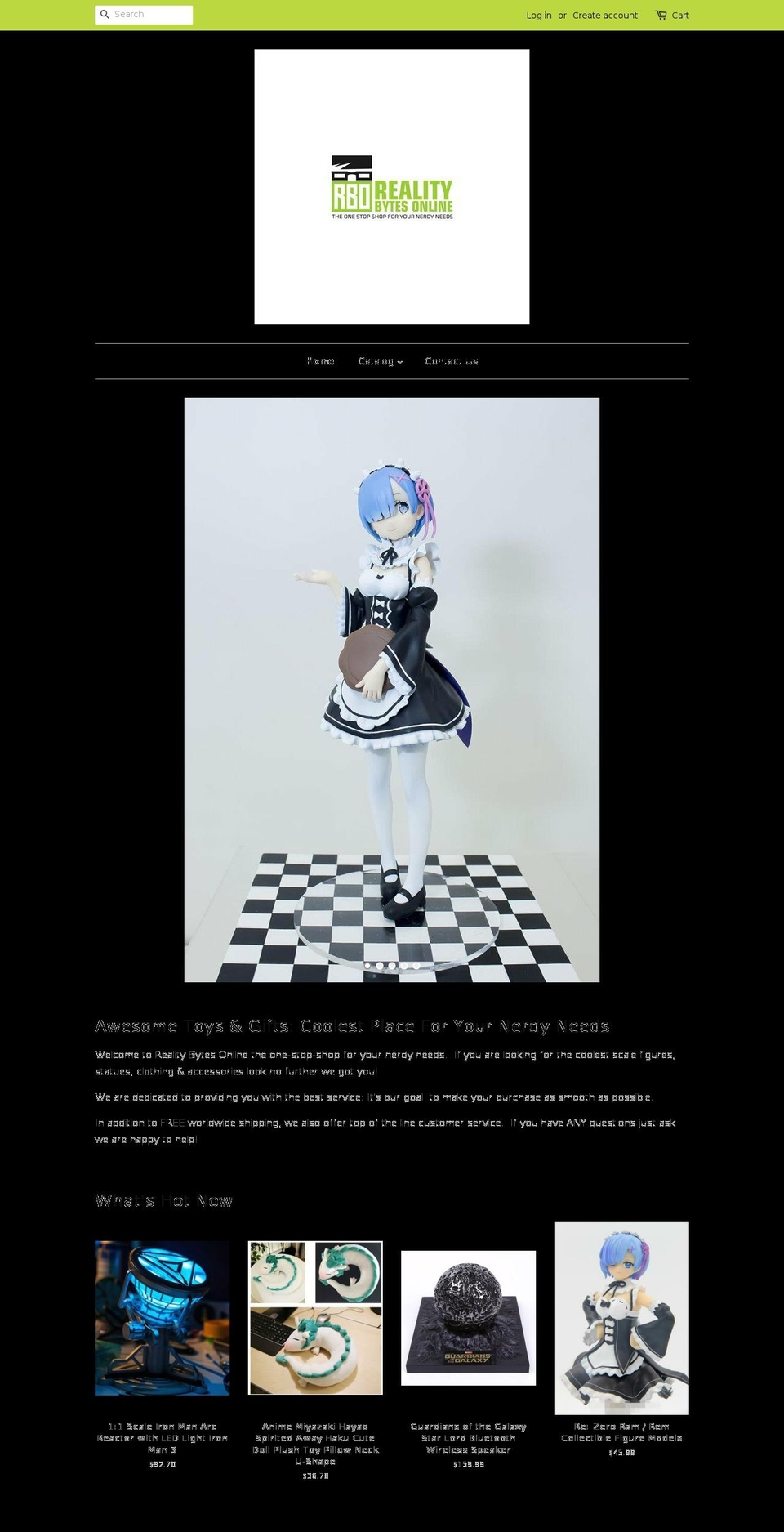 realitybytesonline.com shopify website screenshot