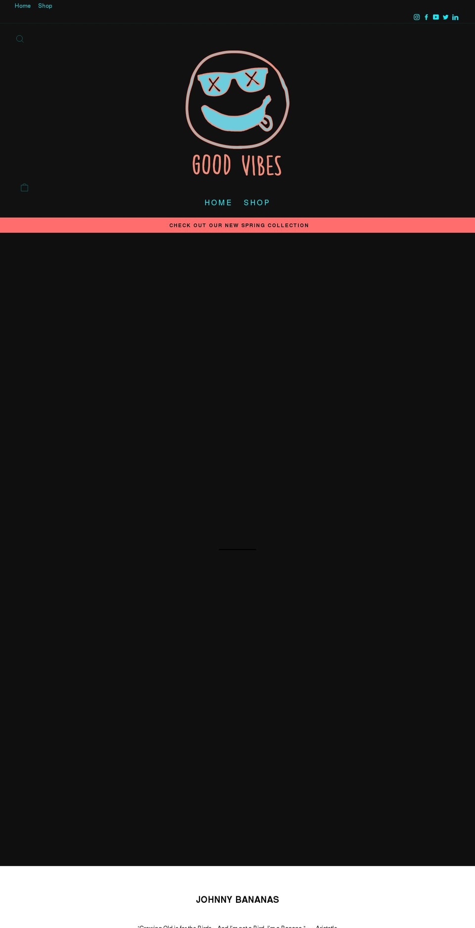 realjohnnybananas.com shopify website screenshot
