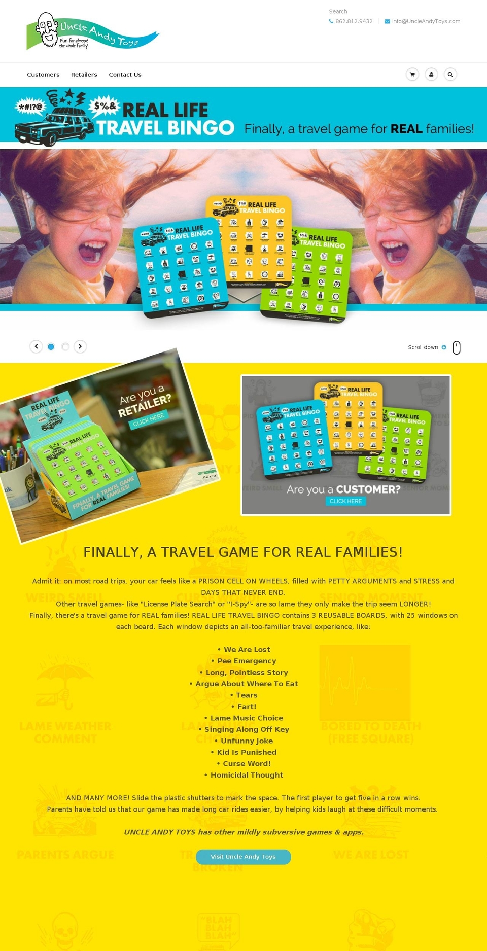 reallifebingogames.com — Shopify storefront screenshot