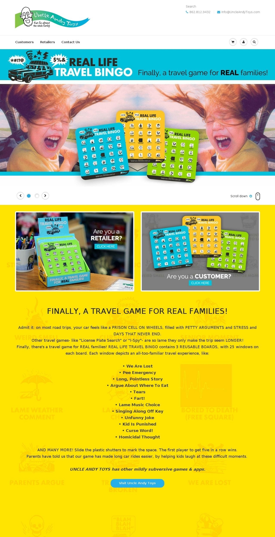 reallifetravelbingo.com — Shopify storefront screenshot