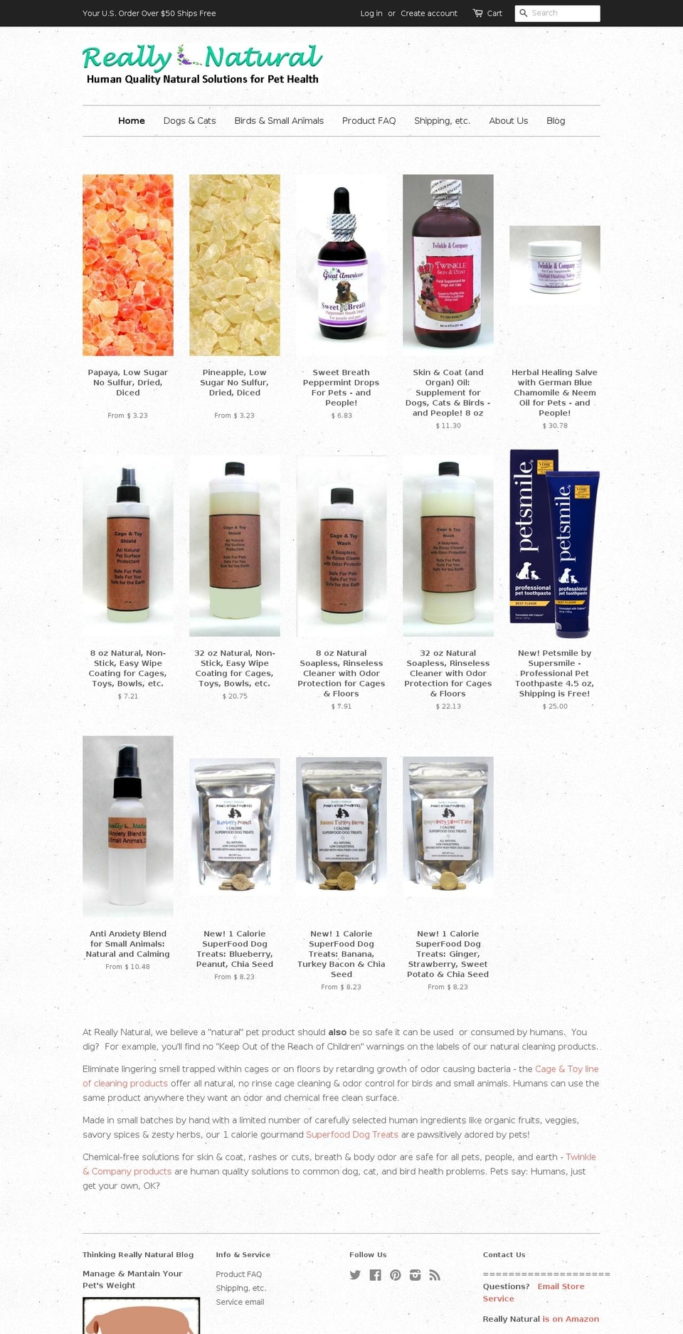 really-natural.com shopify website screenshot