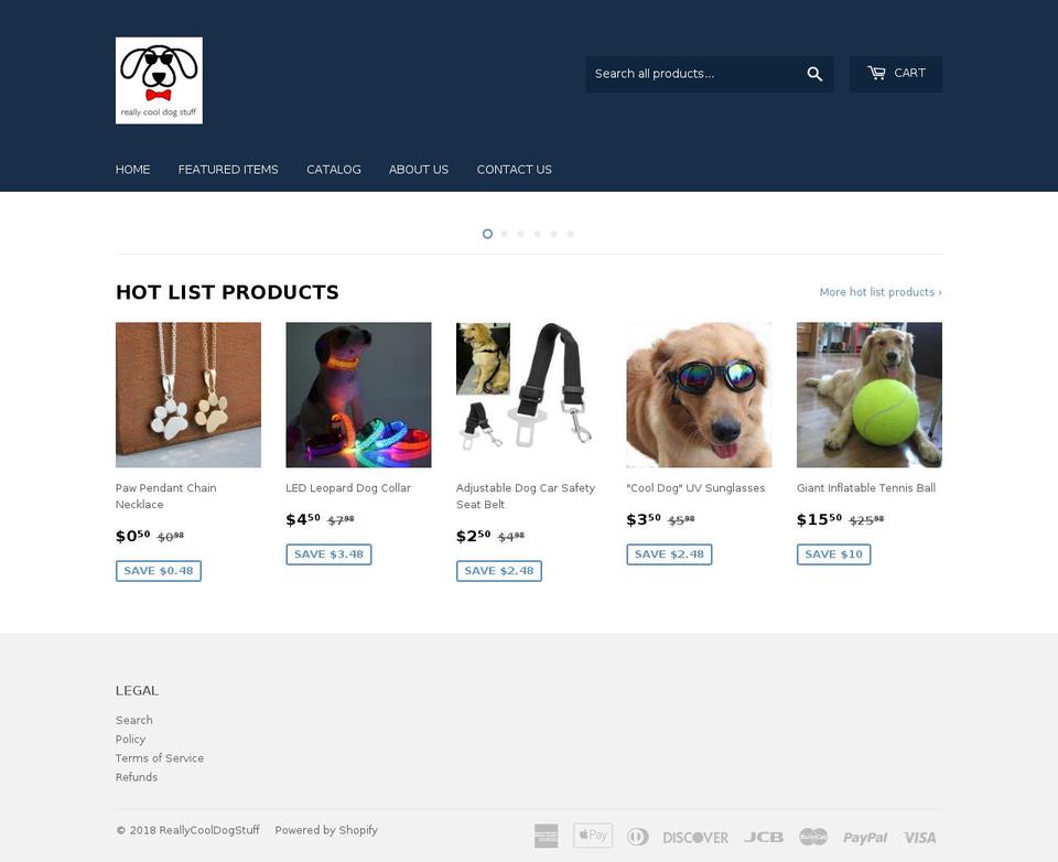 reallycooldogstuff.com — Shopify storefront screenshot