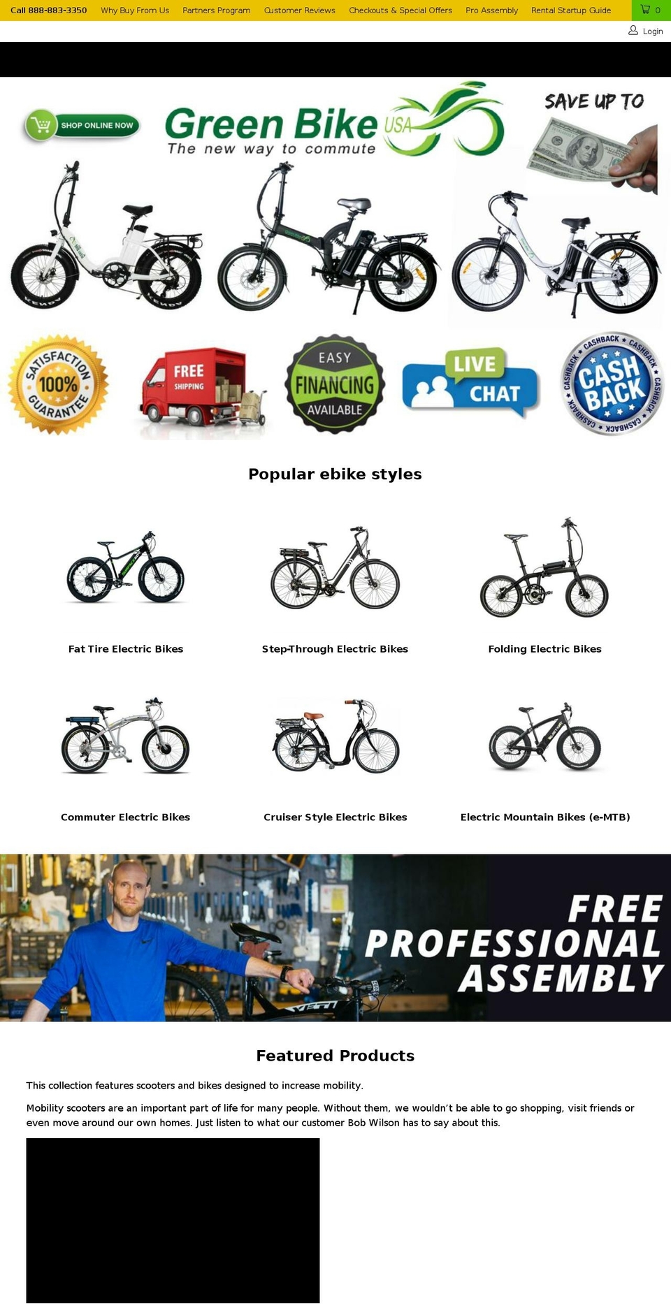OOTS Support Shopify theme site example reallygoodbikes.com