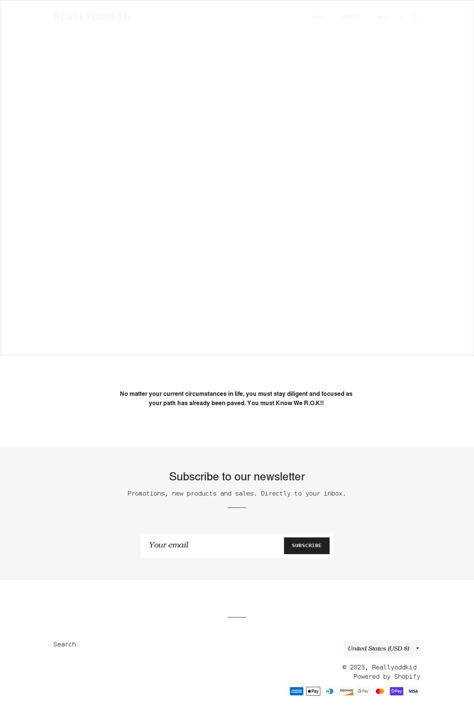 reallyoddkid.com shopify website screenshot
