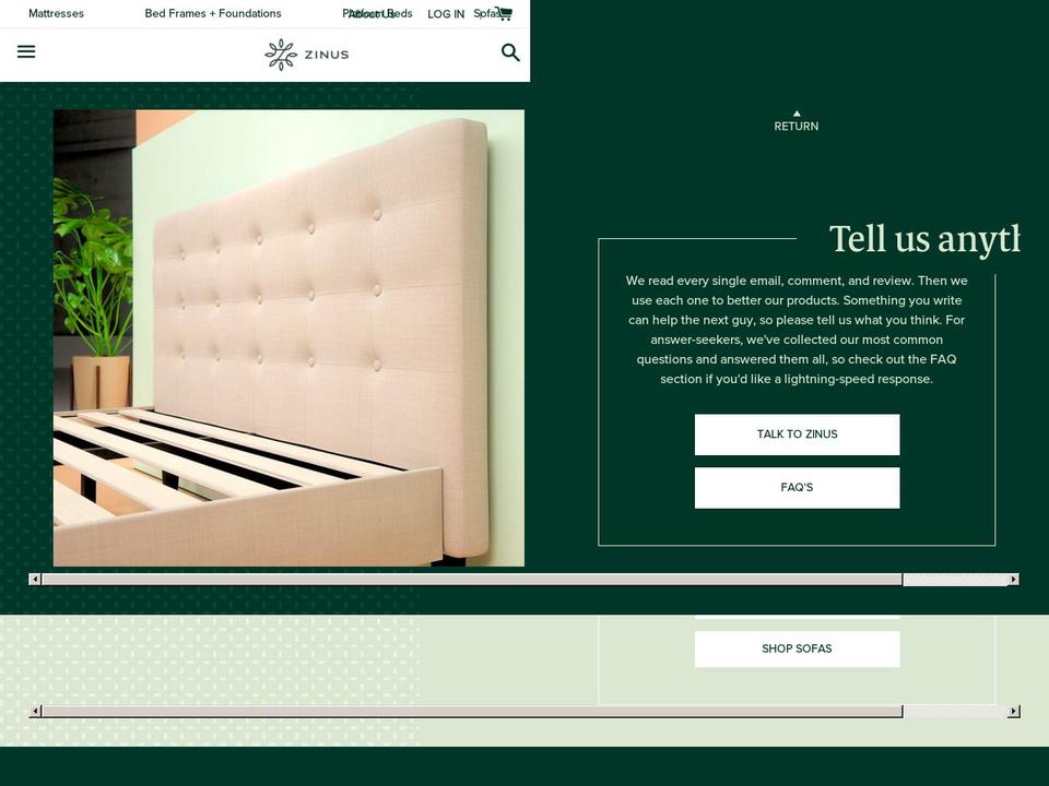 Zinus Shopify theme site example realmattressinabox.com