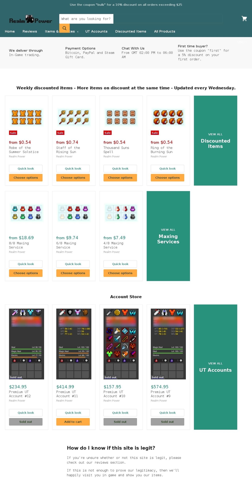 realmpower.net shopify website screenshot