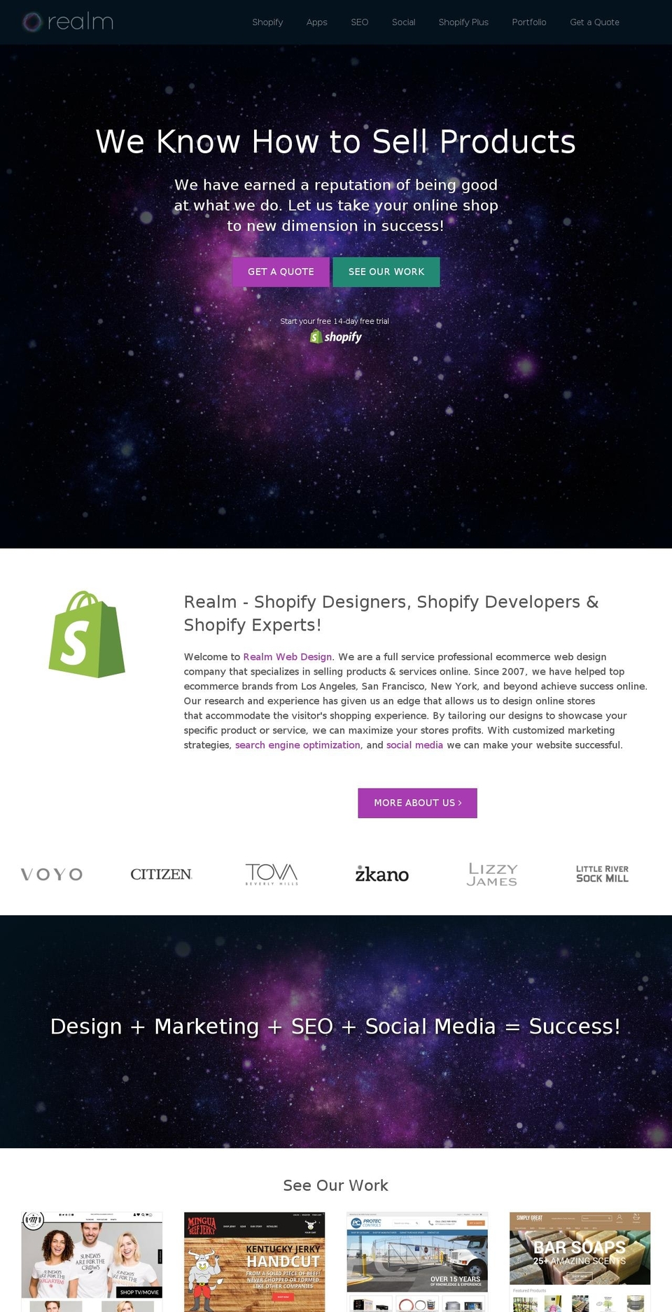 realmwebdesign.com shopify website screenshot