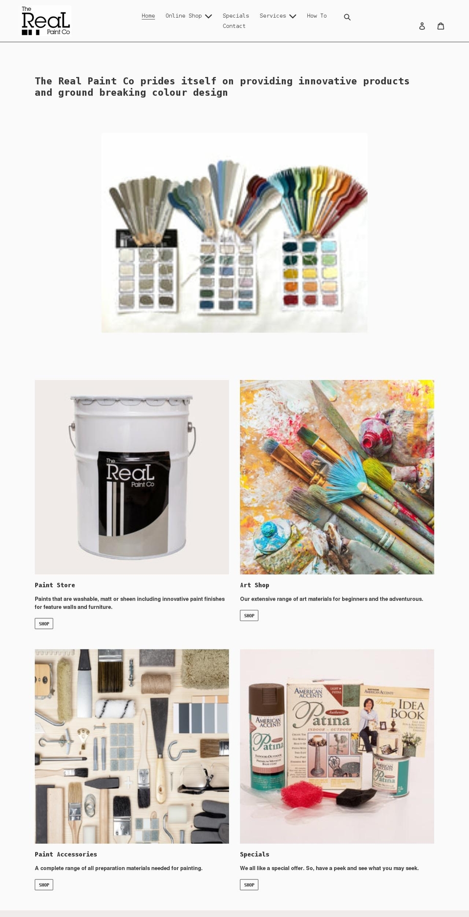 realpaint.co.za shopify website screenshot