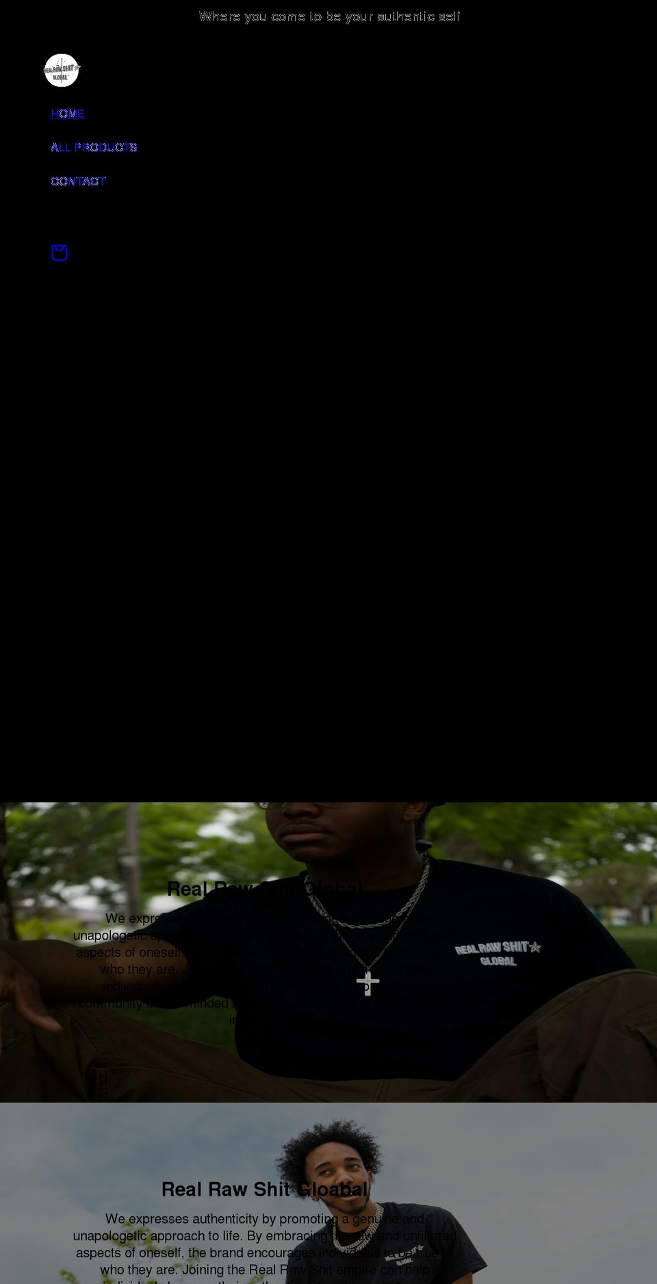 realrawshit.com shopify website screenshot