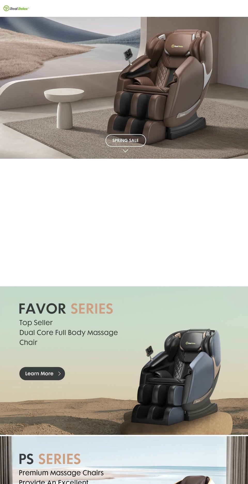 realrelaxmassage.com shopify website screenshot