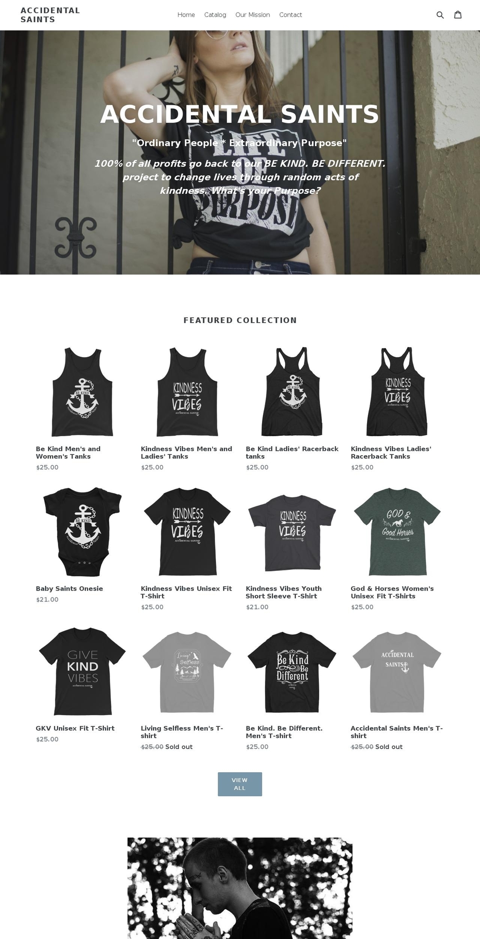 realsaints.org shopify website screenshot