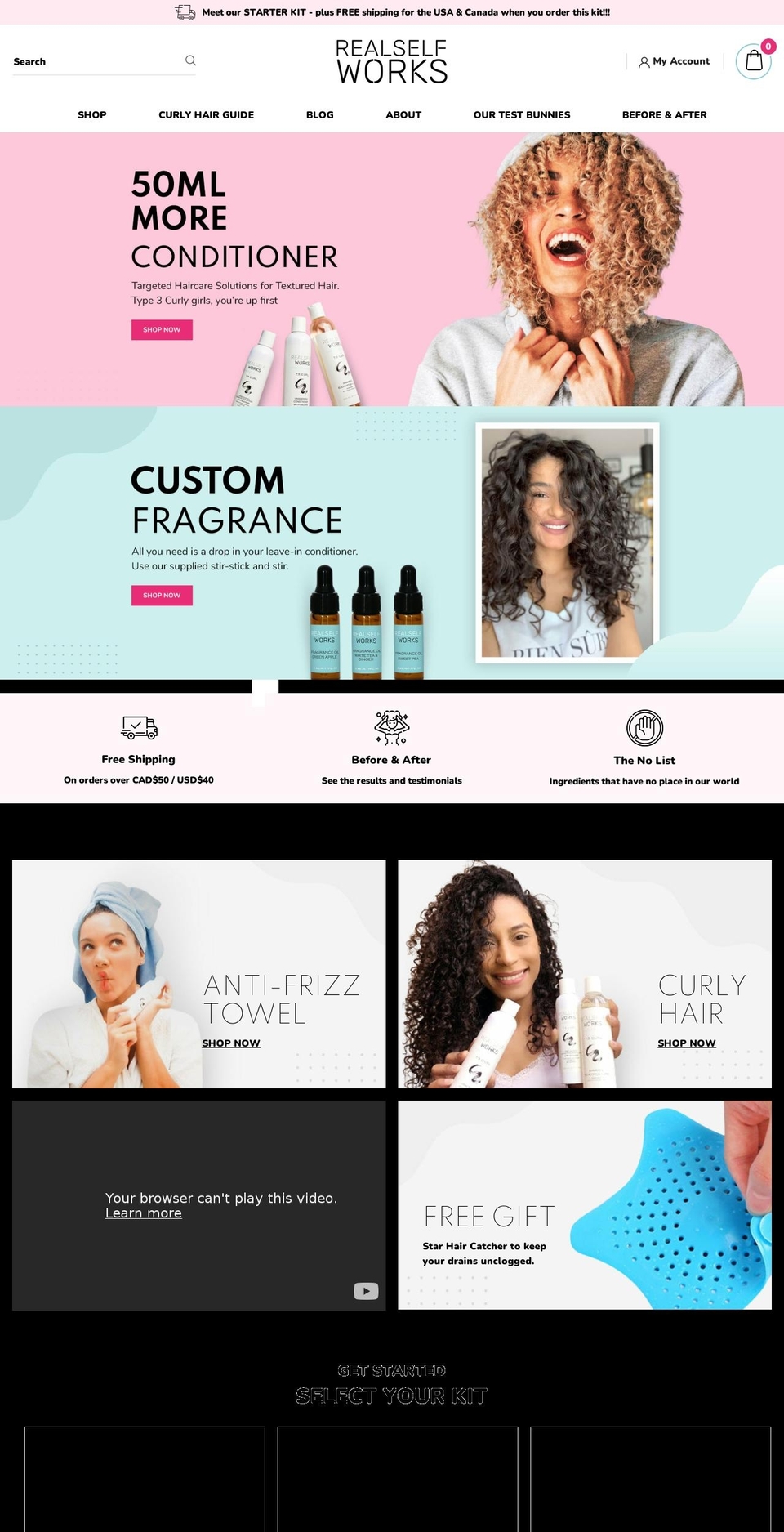 qeretail Shopify theme site example realselfworks.com