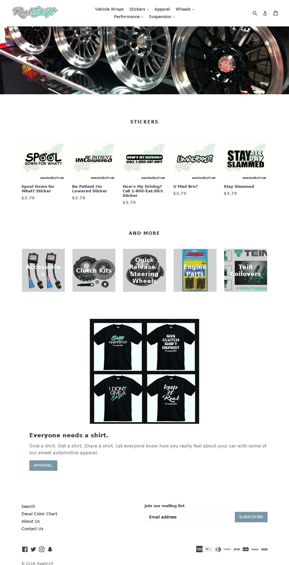 realsh1ft.com shopify website screenshot