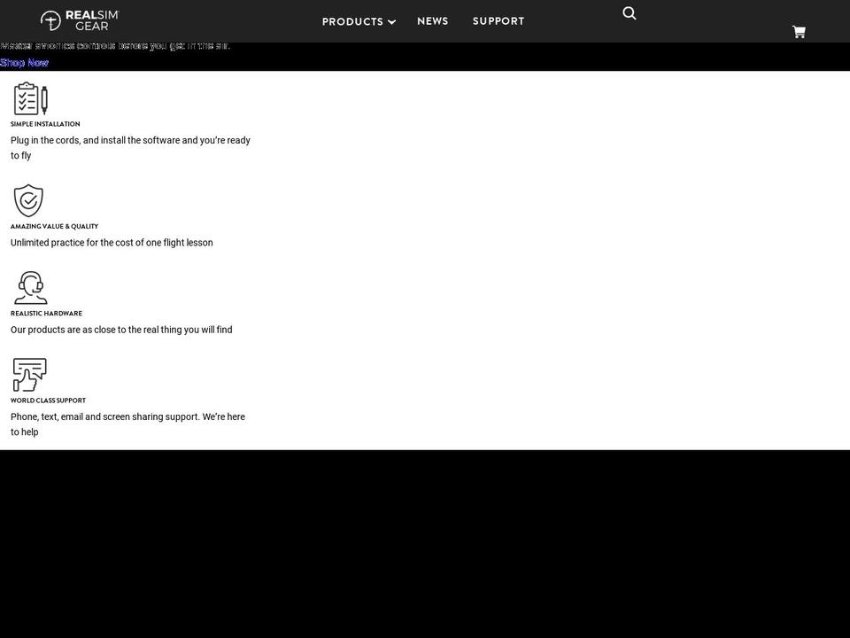 realsimgear.com — Shopify storefront screenshot