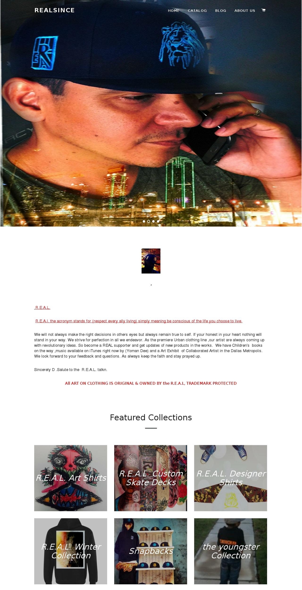 realsince.com shopify website screenshot