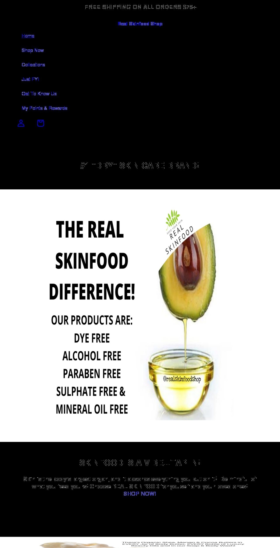 realskinfood.com shopify website screenshot
