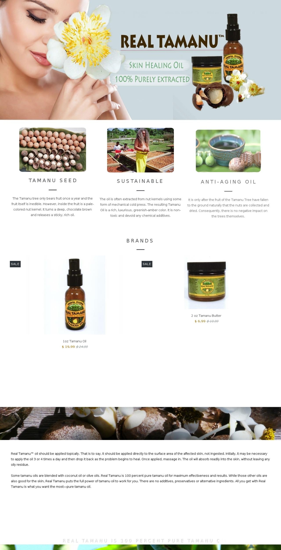 realtamanu.com shopify website screenshot