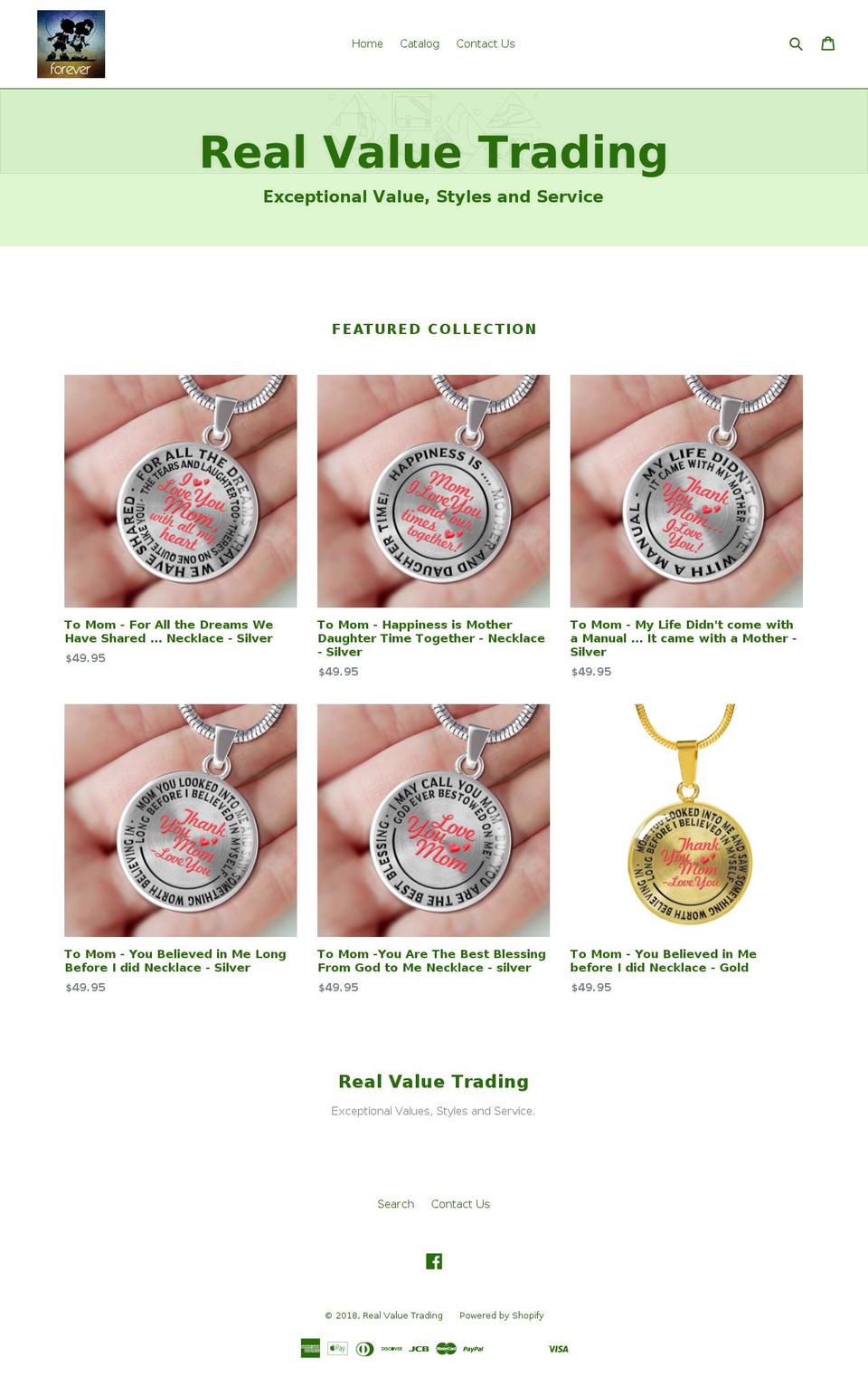 realvaluetrading.com — Shopify storefront screenshot