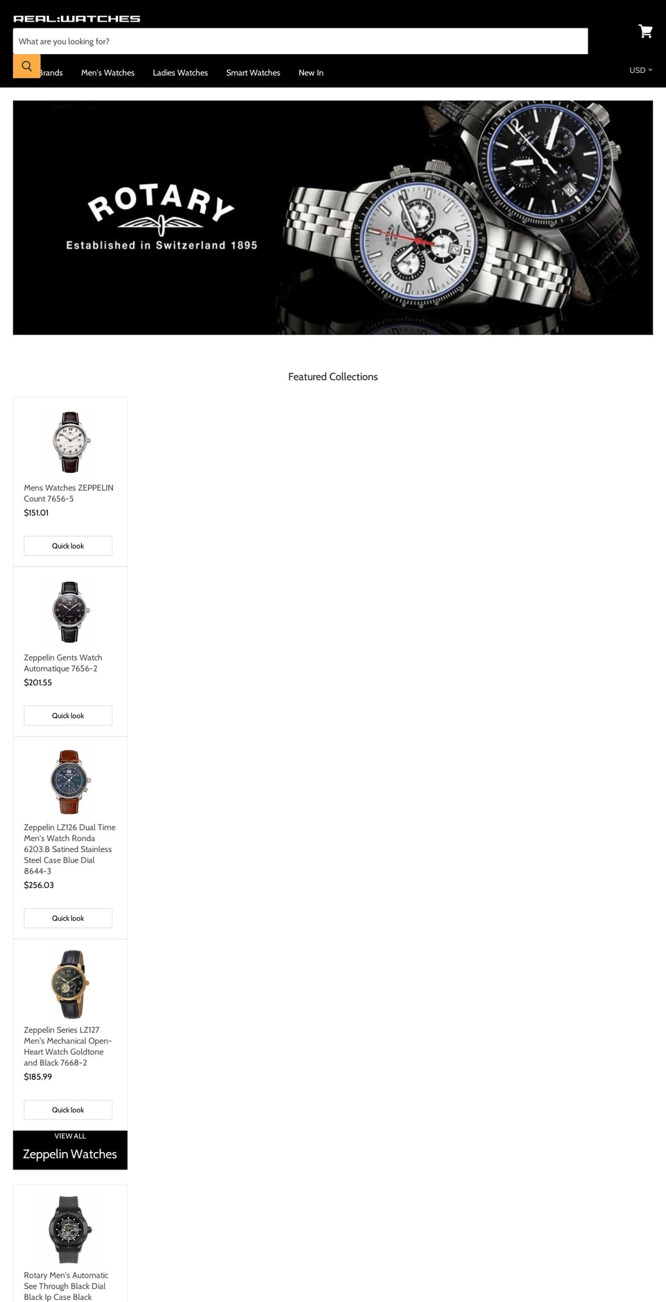 realwatches.co.uk shopify website screenshot