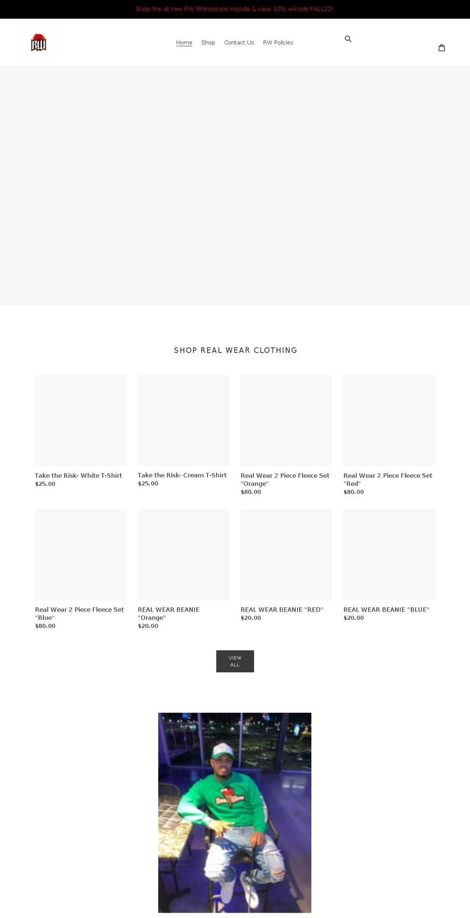 realwearclothing.com shopify website screenshot