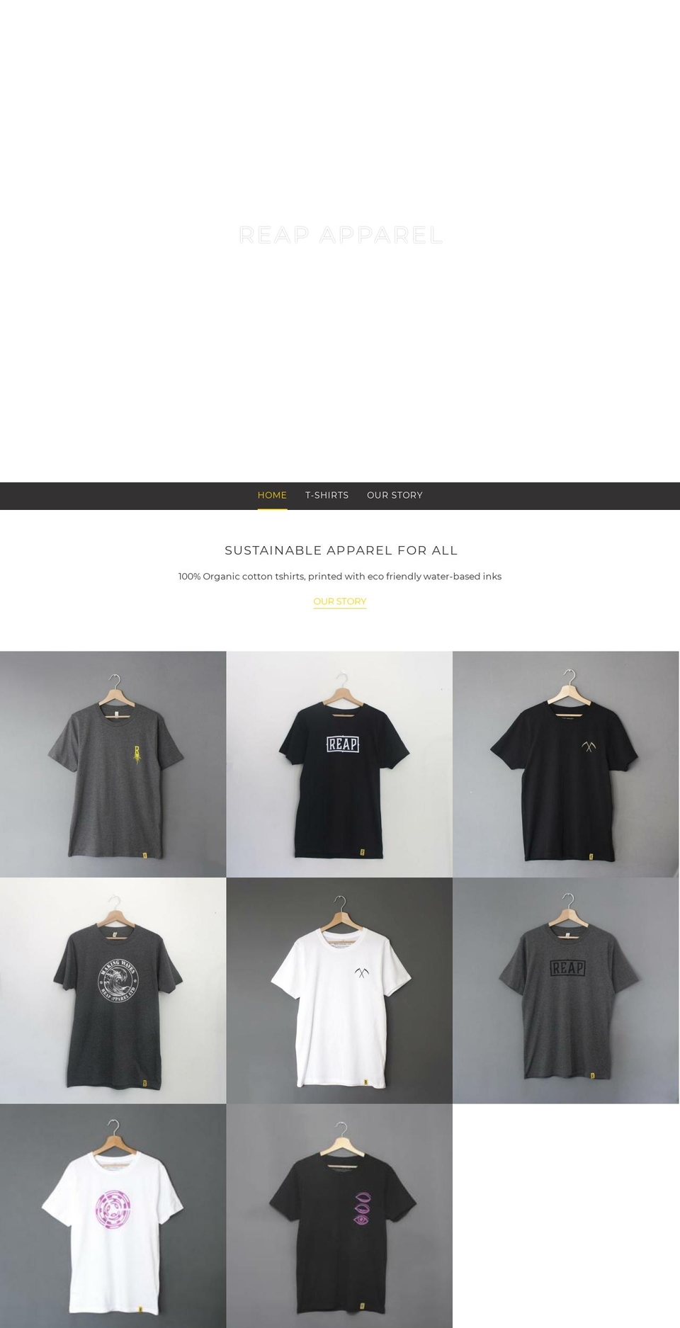 reap-apparel.com — Shopify storefront screenshot
