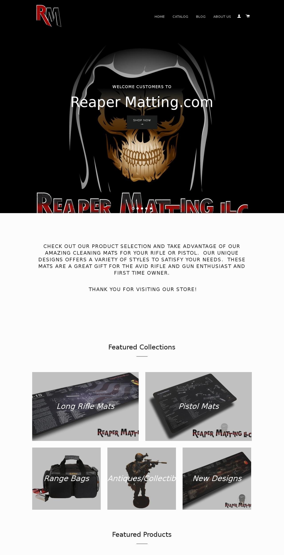 reapermatting.com — Shopify storefront screenshot