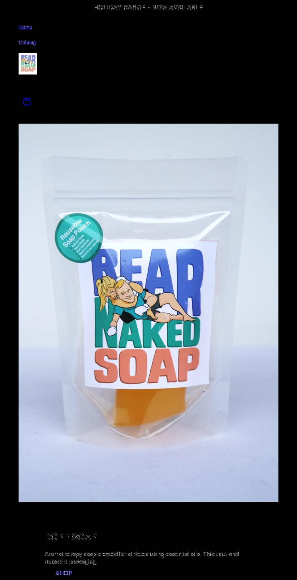 rearnakedsoap.com.au shopify website screenshot