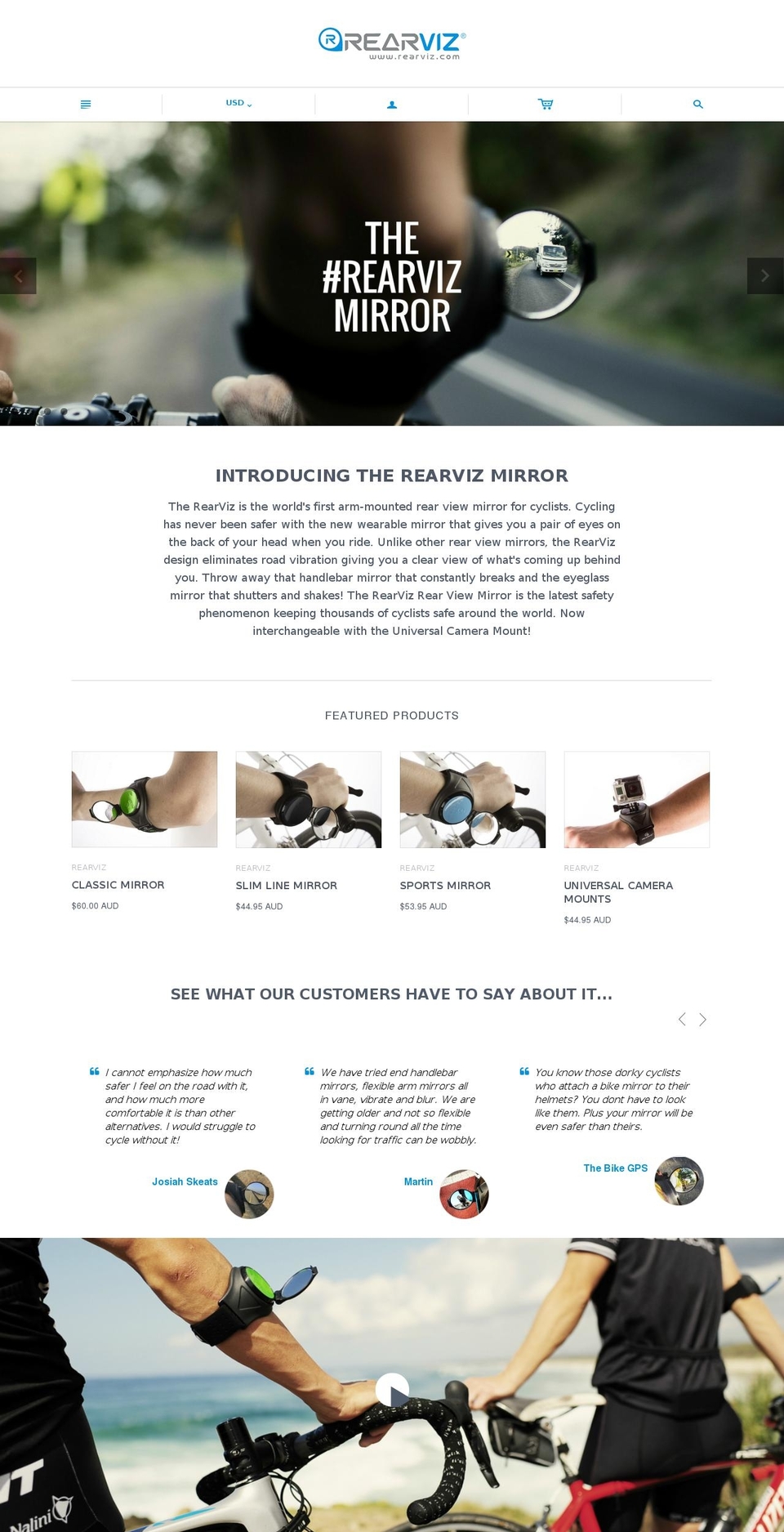 rearviz.com shopify website screenshot