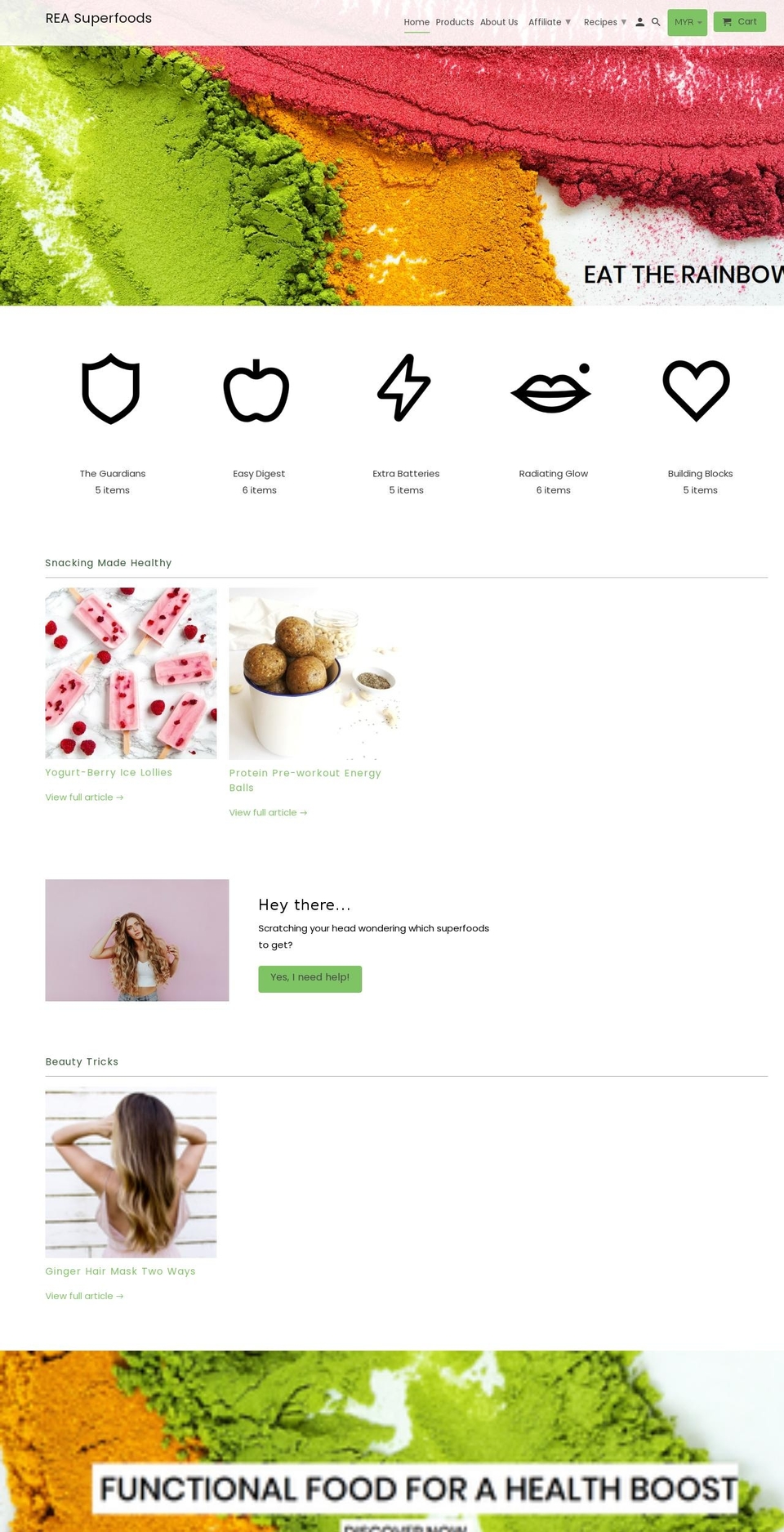 reasuperfoods.com — Shopify storefront screenshot