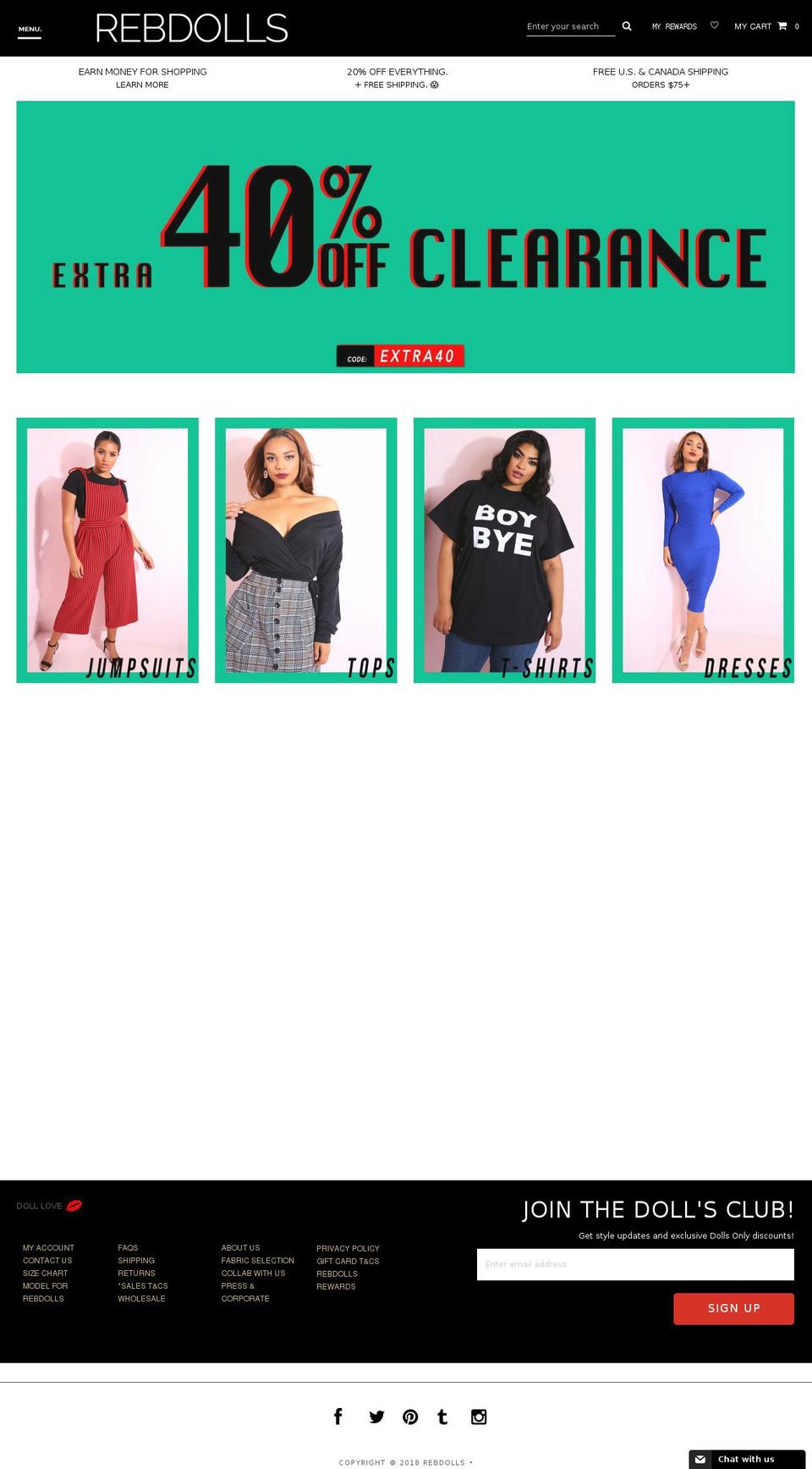 rebdoll.com — Shopify storefront screenshot
