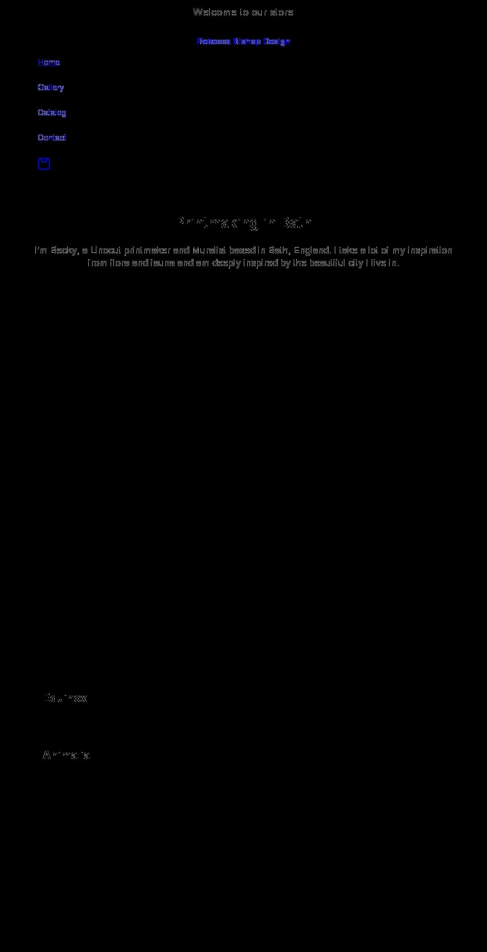 rebeccabishop.co.uk shopify website screenshot