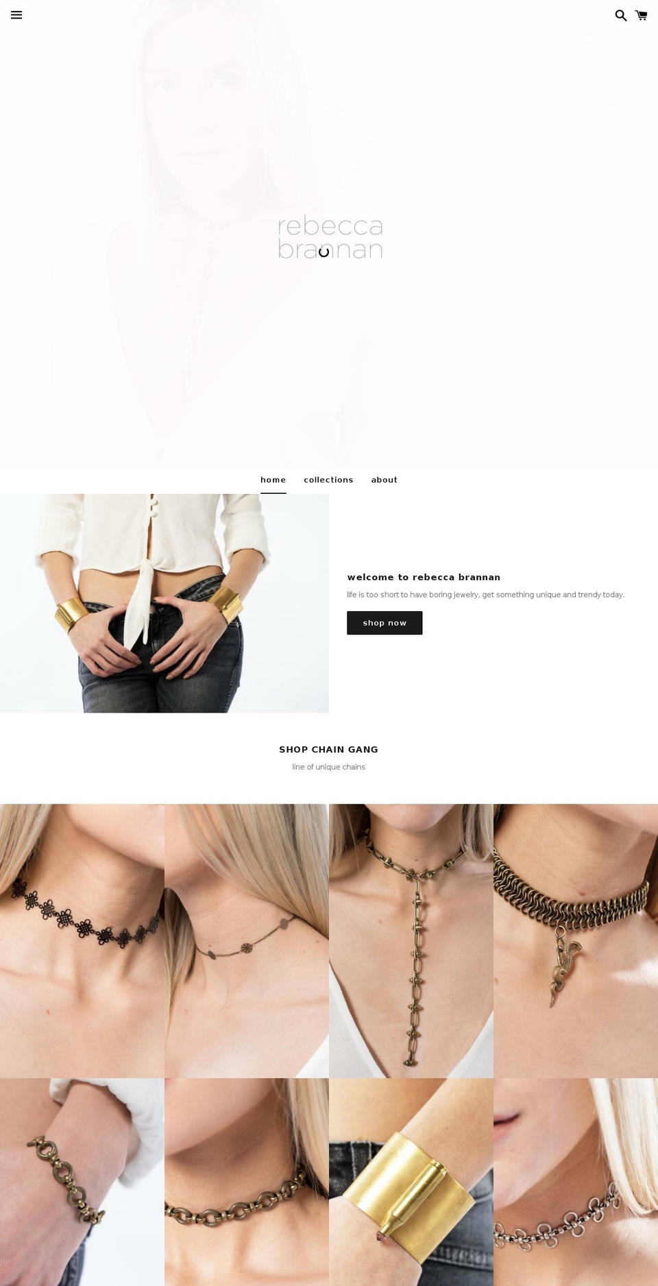 rebeccabrannan.com shopify website screenshot