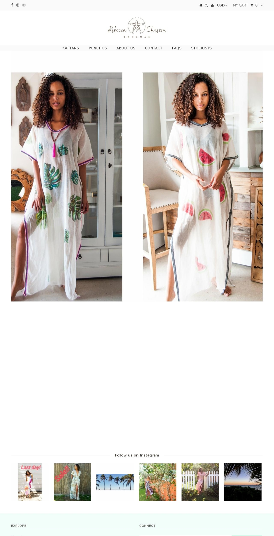 rebeccachristen.com shopify website screenshot