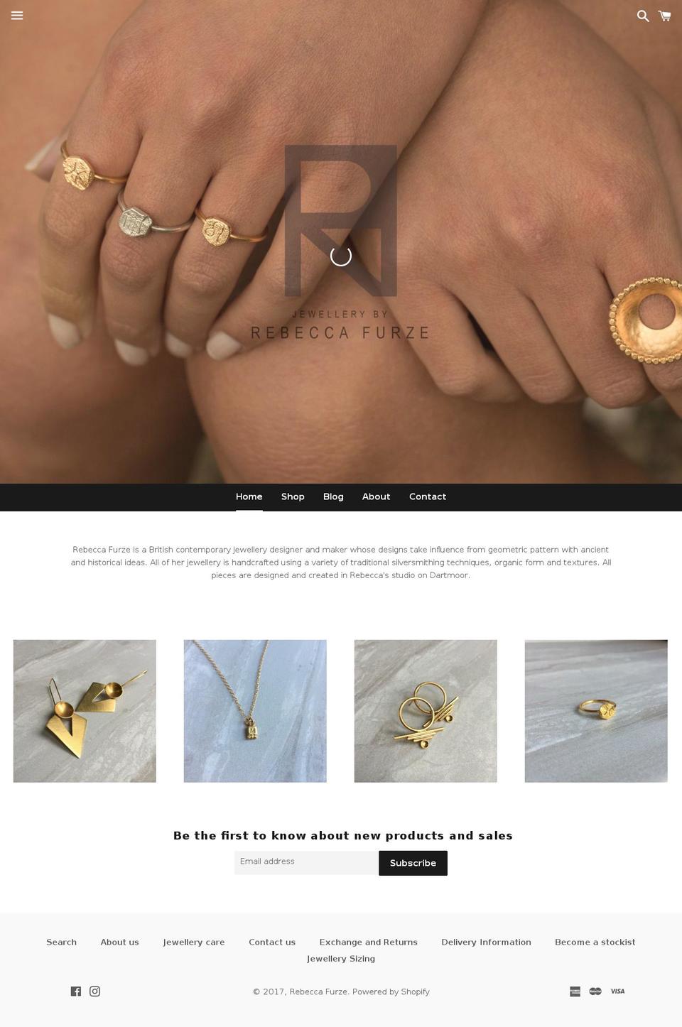 Craft Shopify theme site example rebeccafurzejewellery.com