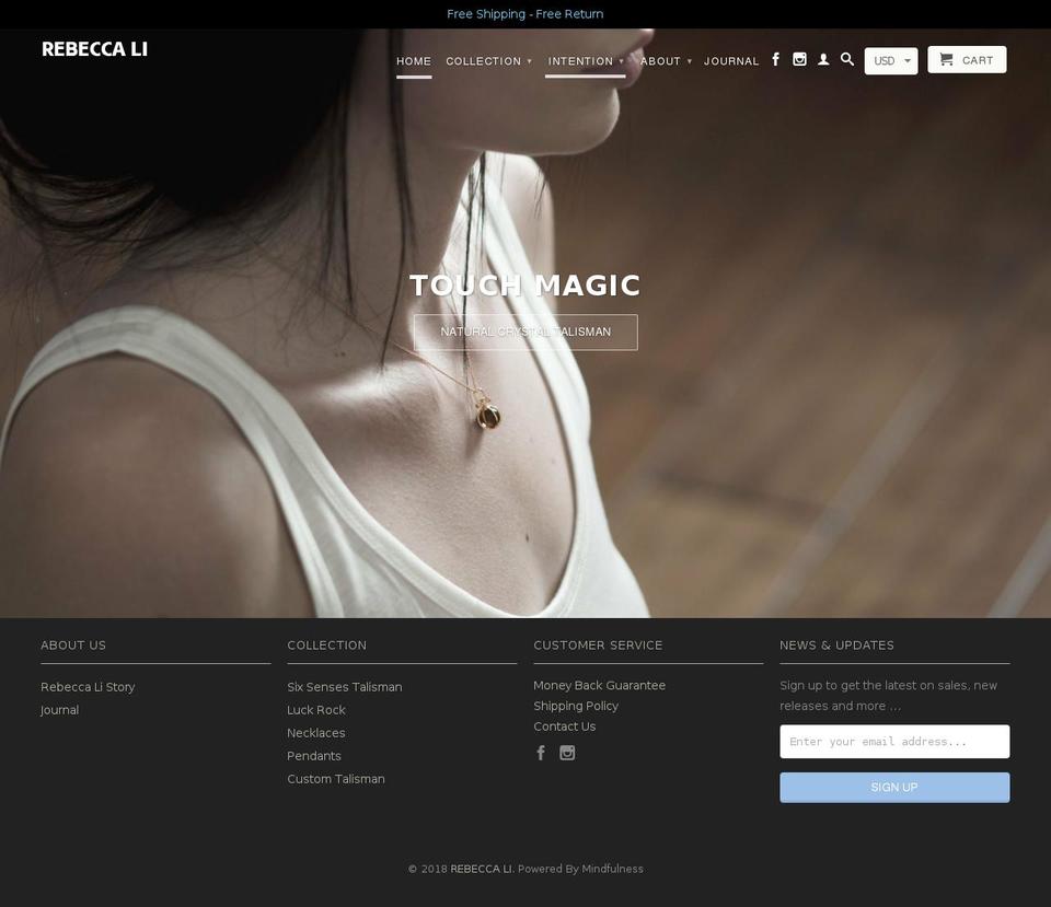 rebeccalistudio.com — Shopify storefront screenshot