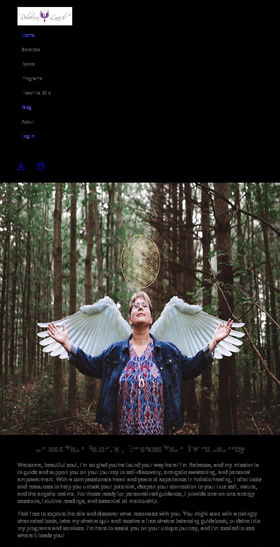 rebeccaloach.com shopify website screenshot