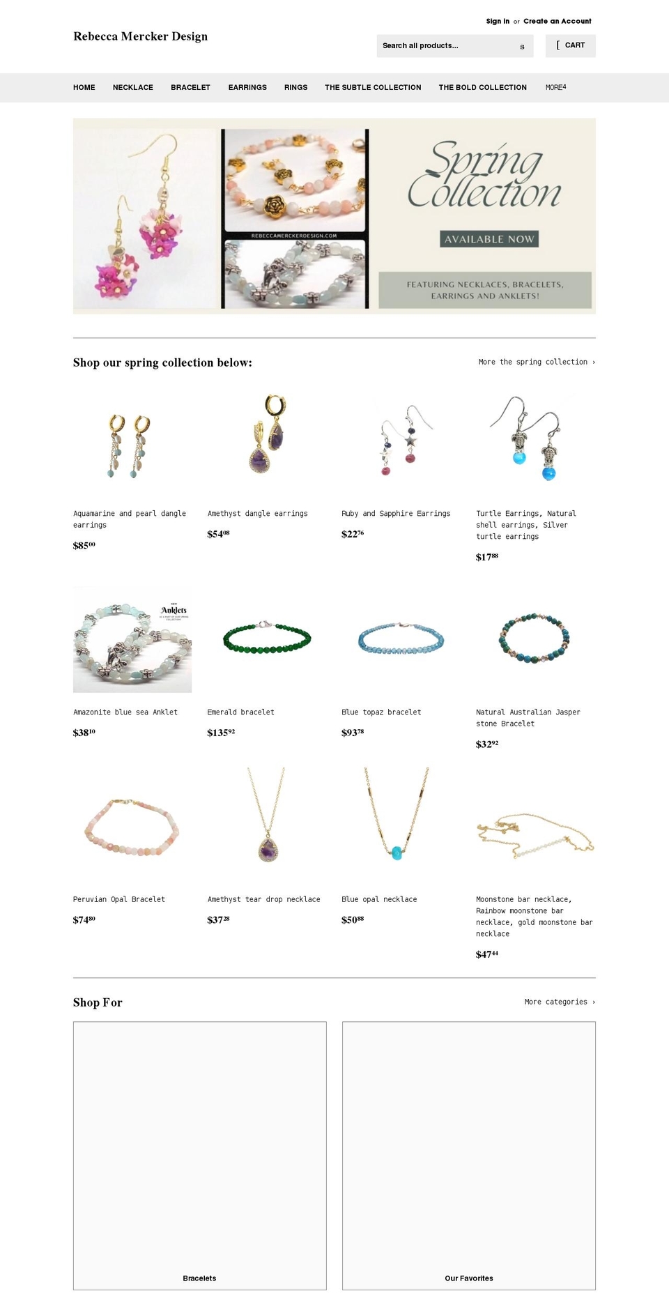 rebeccamerckerdesign.com shopify website screenshot