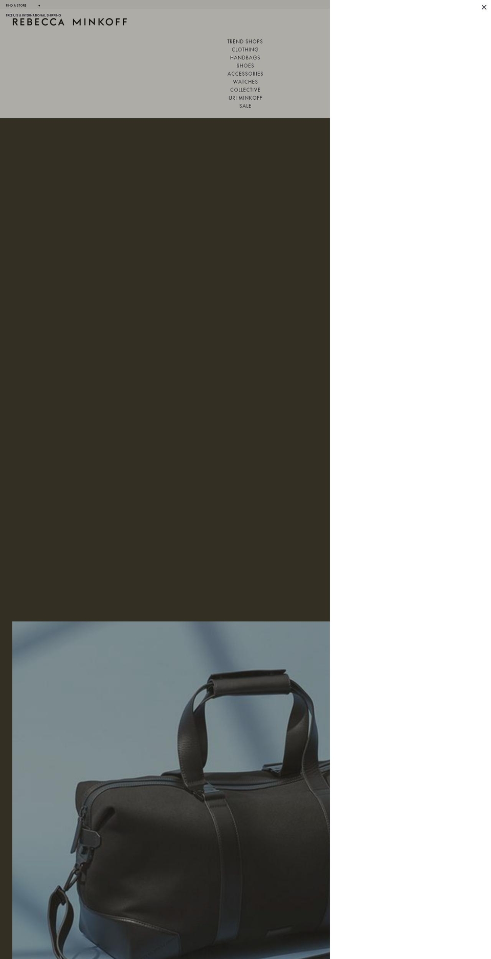 rebeccaminkoff.com shopify website screenshot