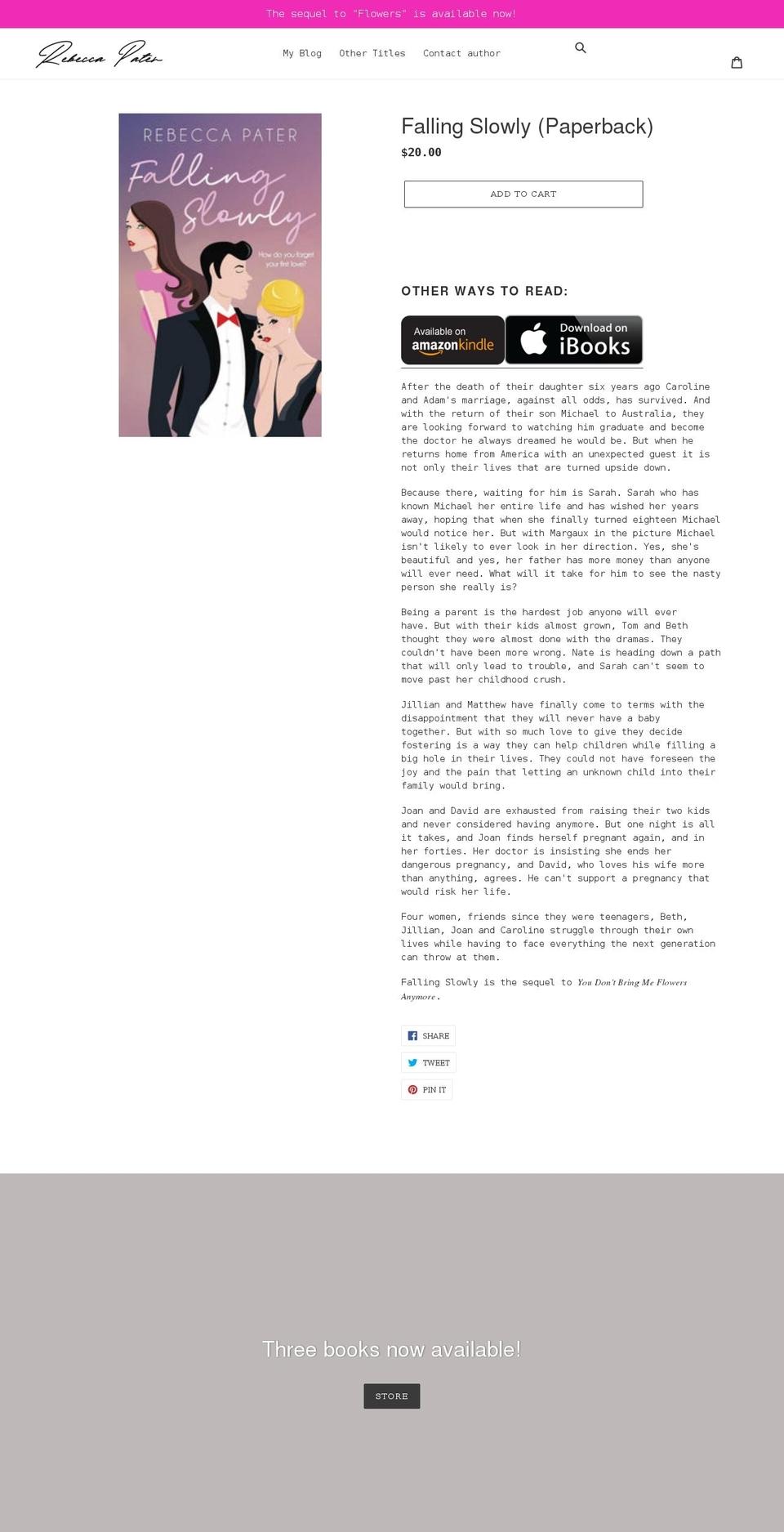 rebeccapater.com.au shopify website screenshot