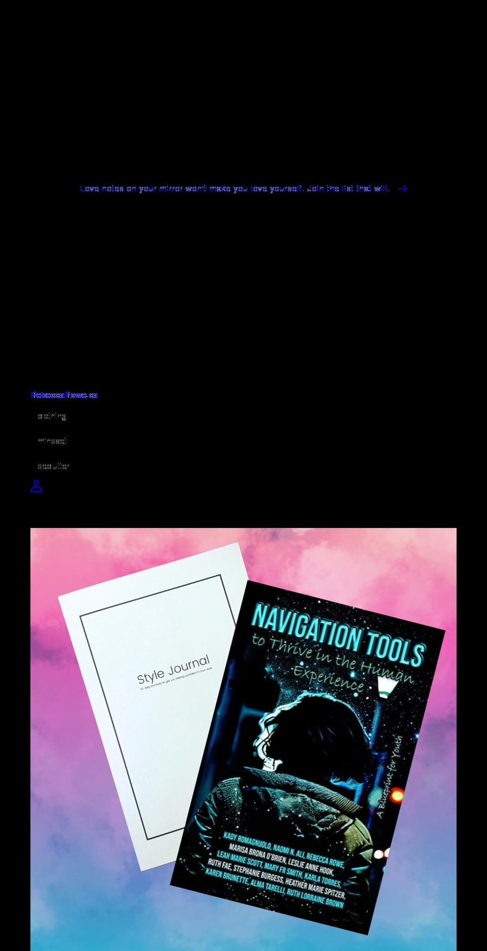 rebeccarowe.ca shopify website screenshot