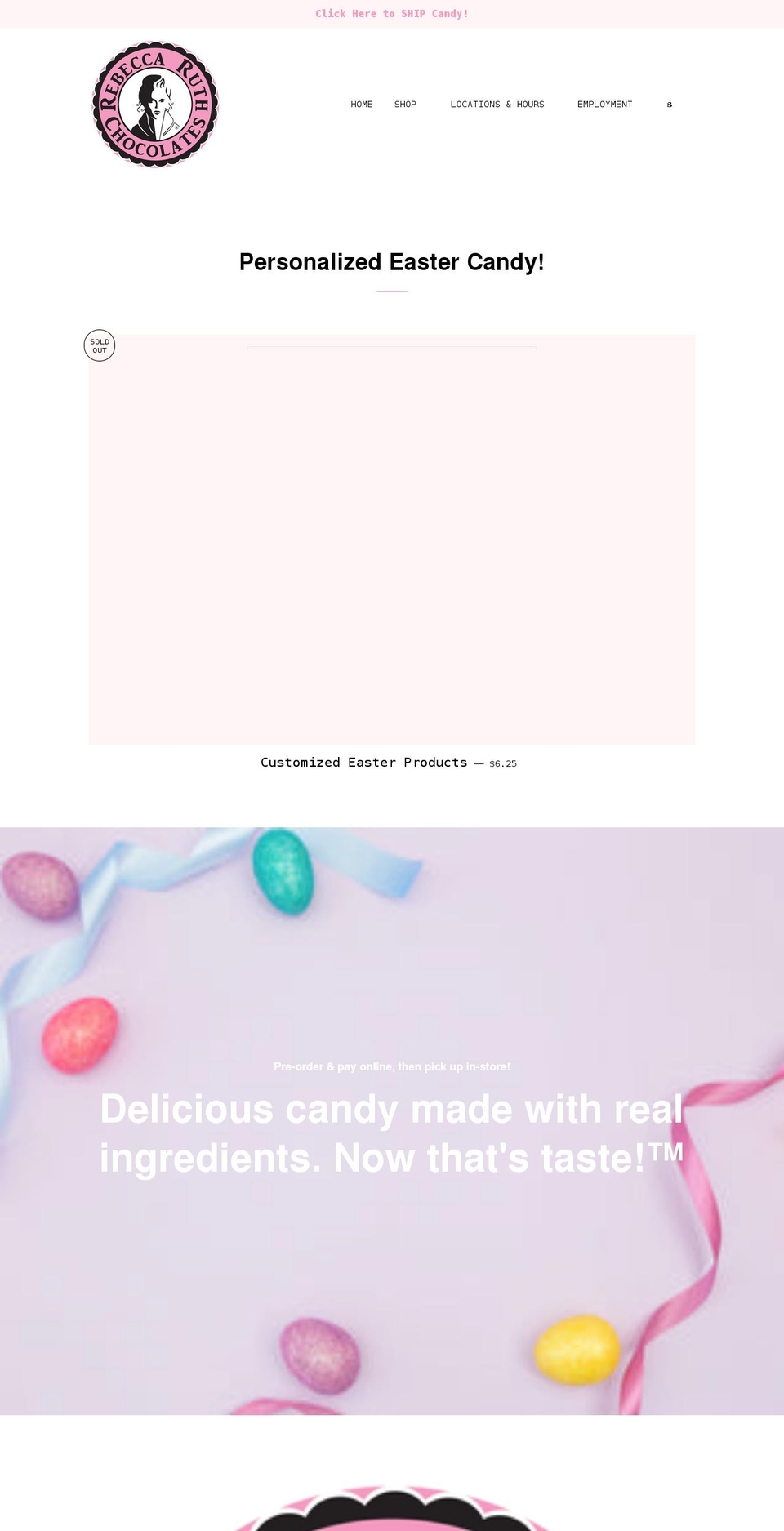 rebeccaruthretail.com shopify website screenshot