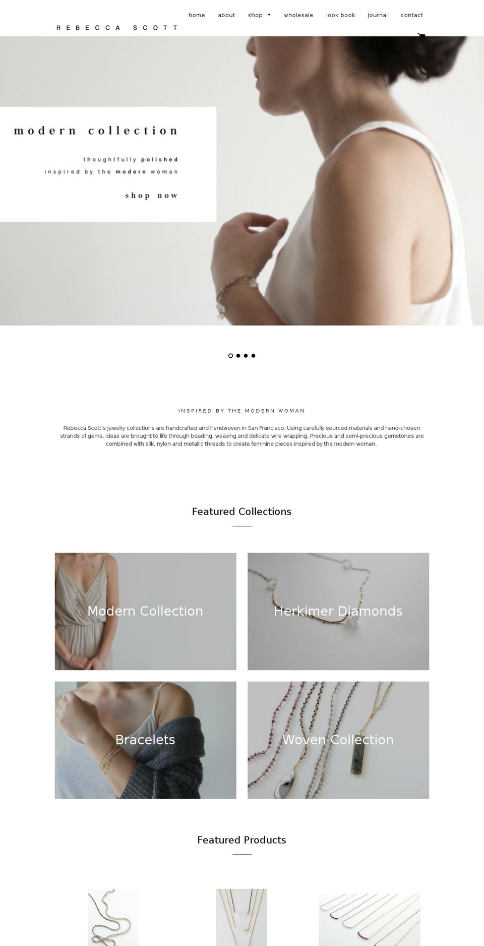 Grid with Installments message Shopify theme site example rebeccascottjewelry.com