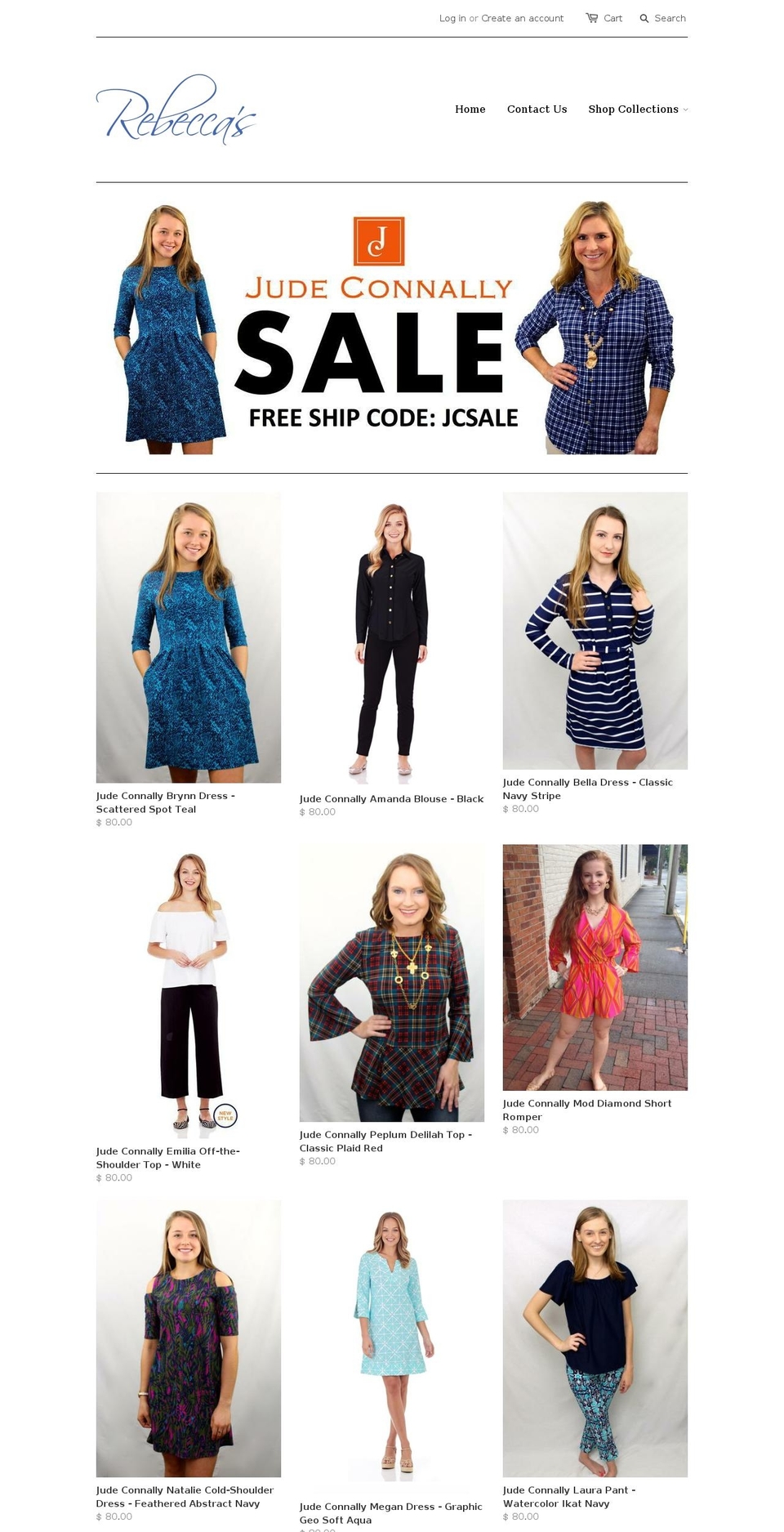 rebeccasofclinton.com — Shopify storefront screenshot