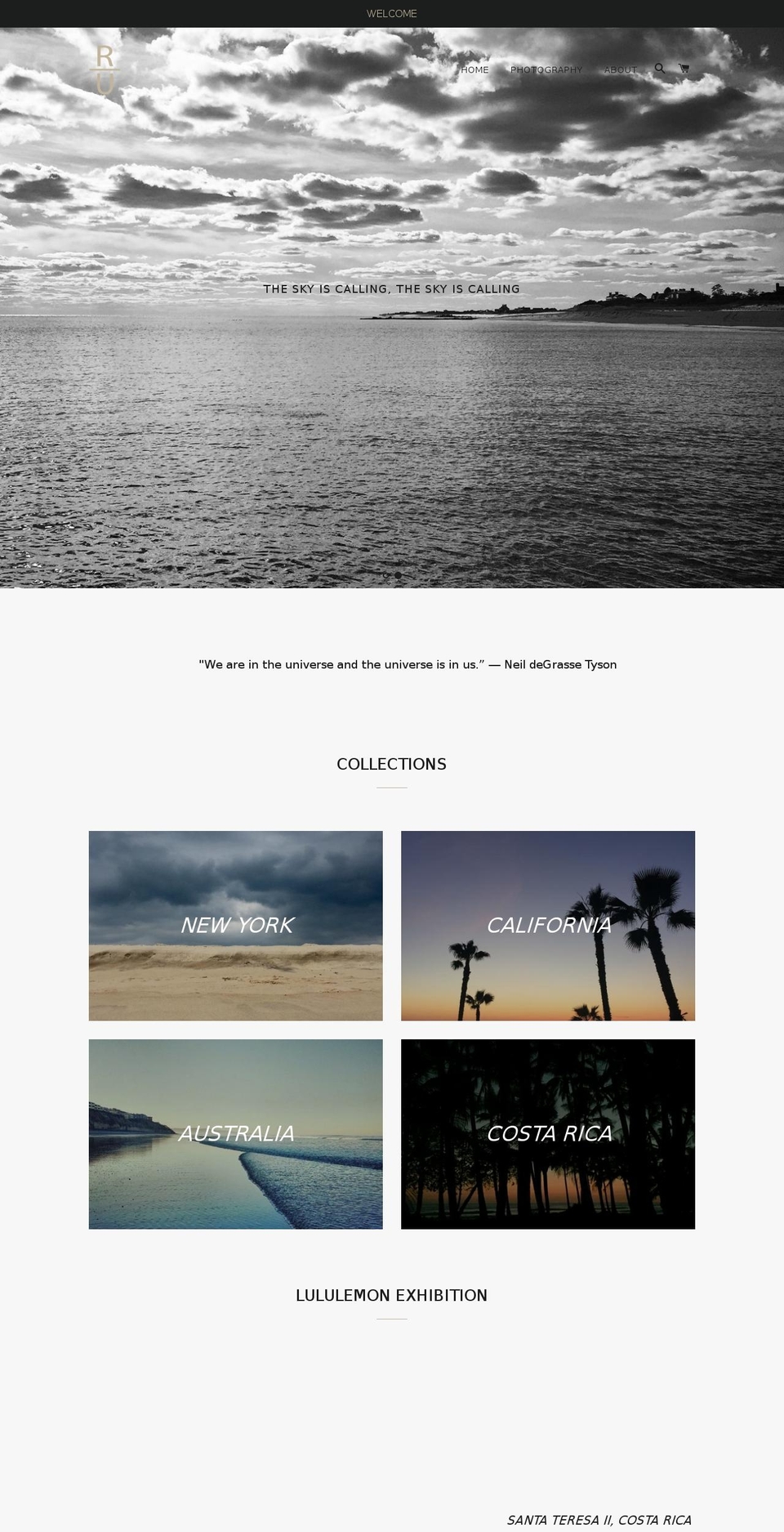 rebeccaunderdown.com — Shopify storefront screenshot
