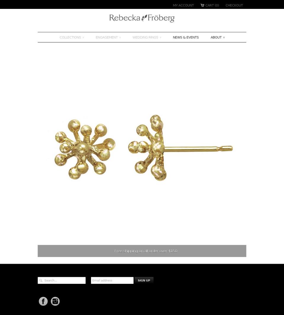 rebeckafroberg.com shopify website screenshot