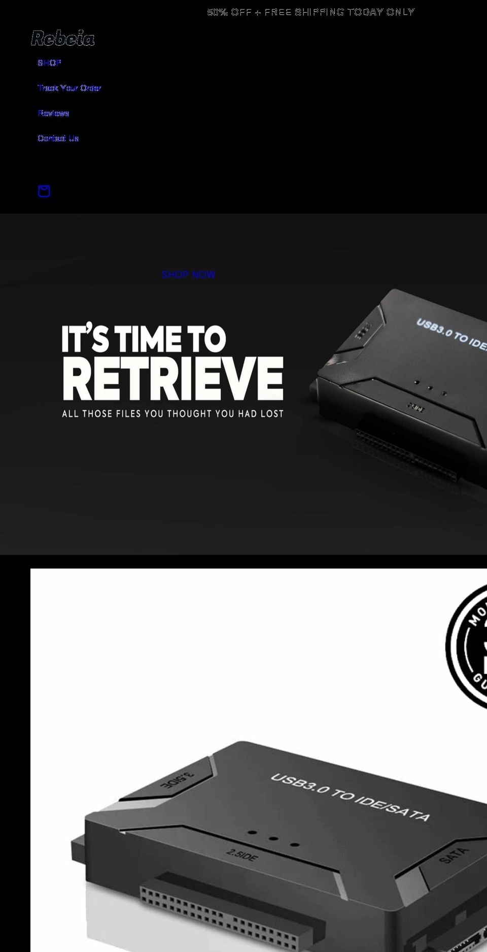 rebeia.com shopify website screenshot